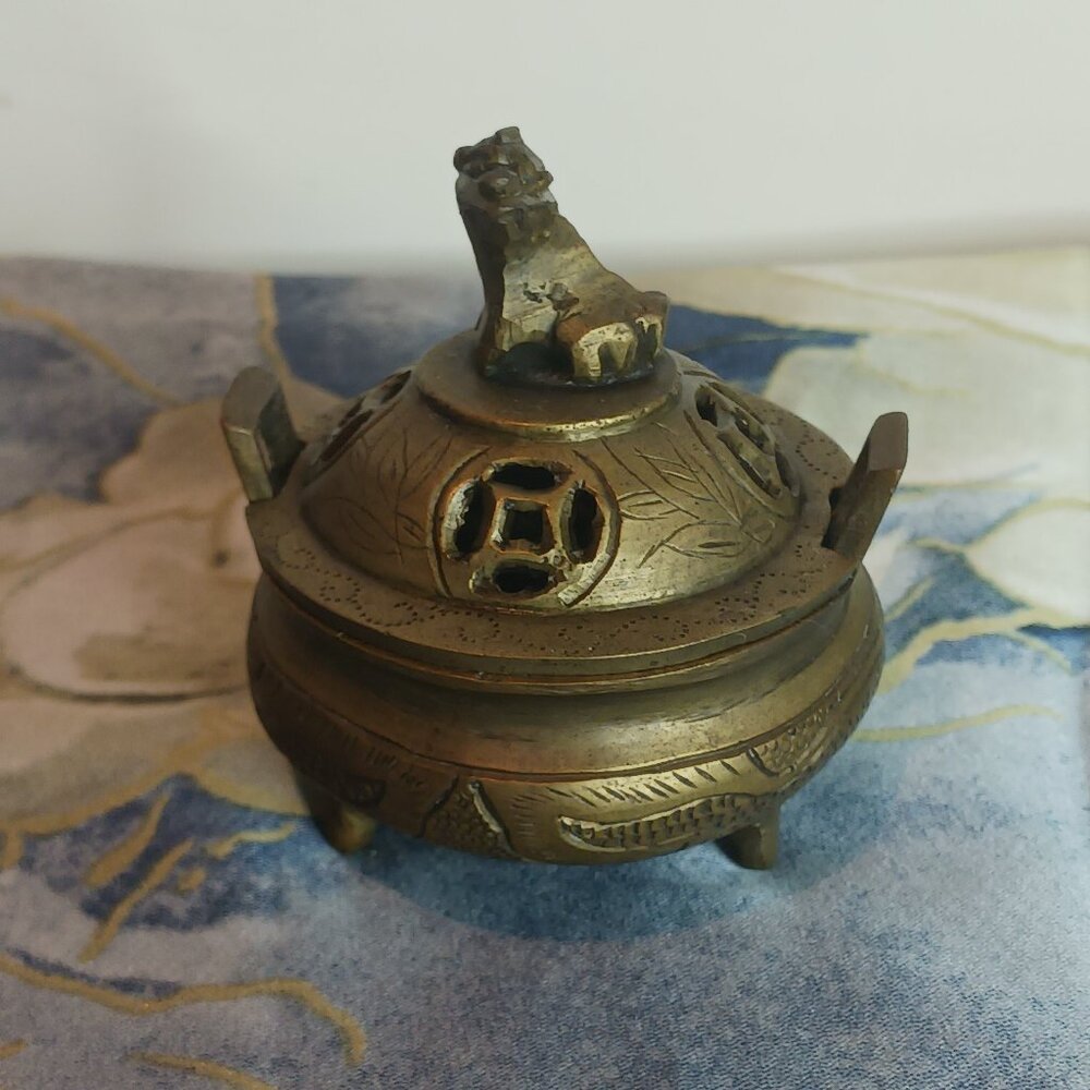 Vintage Brass Ornate Inscense Burner
